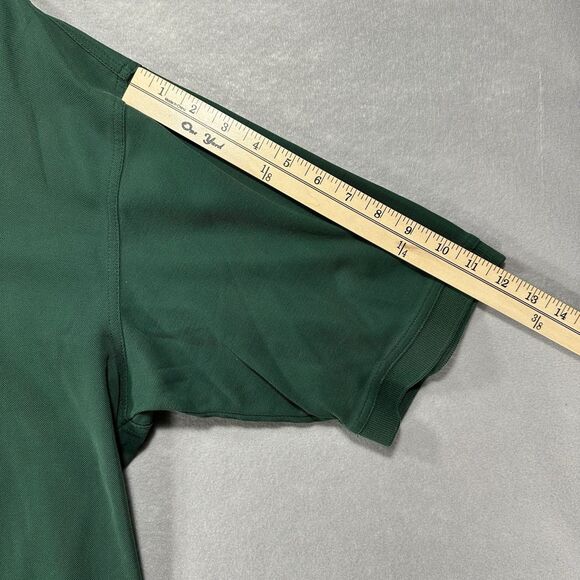 Men's Masters Collection 60's Two Ply Mercerized Green Golf Polo W/ Logo Size XL - Picture 10 of 10